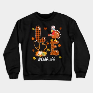 Thanksgiving Turkey with Stethoscope Nurse Pumpkins Crewneck Sweatshirt